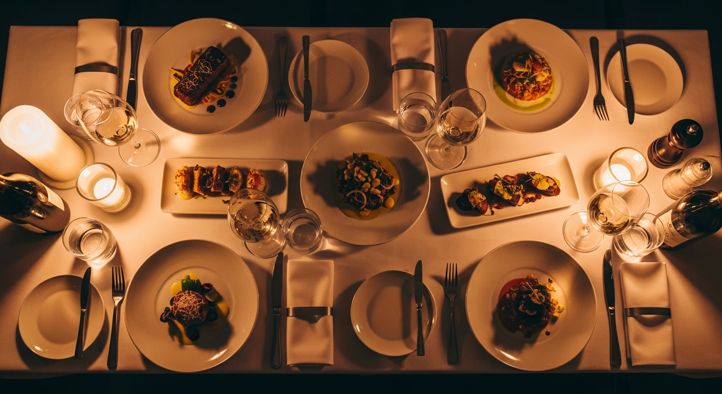 Beautiful restaurant dining experience